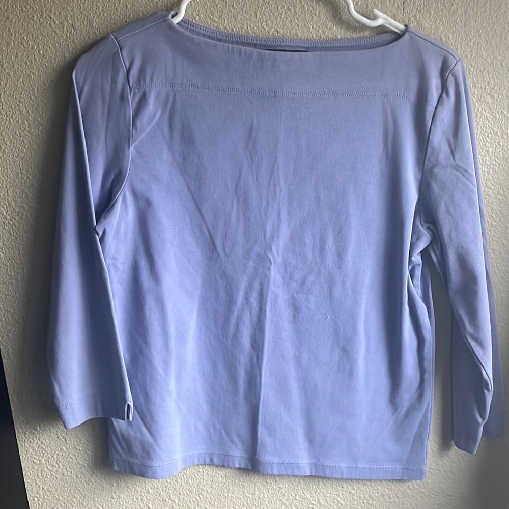 Periwinkle Long Sleeve Square Neck Top